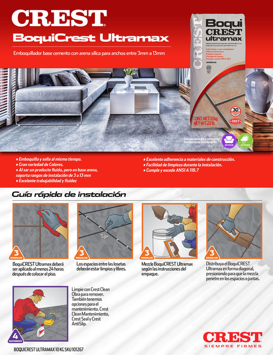 Boquilla Ultramax Crest Saco de 10kg Colo Arena