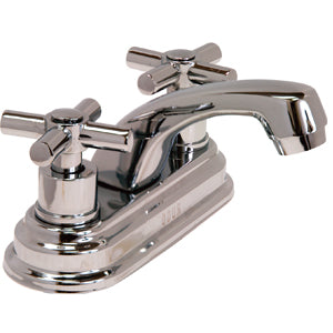 Rugo Mezcladora Para Lavabo Con Chapeton 4" Acabado Cromo Modelo 23-CRM
