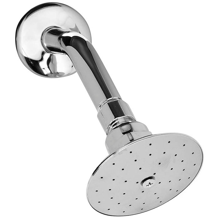 Regadera con brazo y chapetón de acero inox cromo