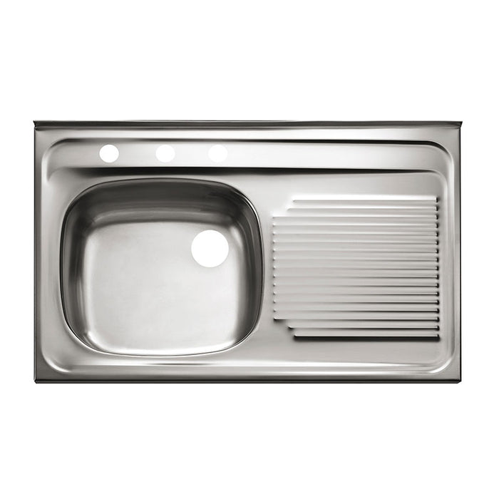 Teka Fregadero Tarja 80.50 ConEscurridor Lado Derecho Sobreponer Modelo 8601130