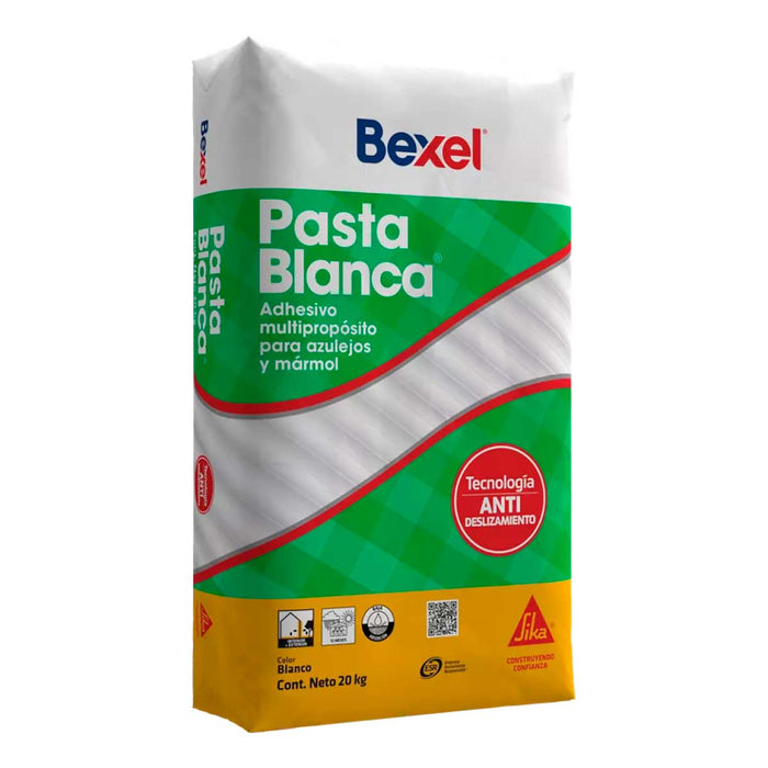 Adhesivo Pasta Blanca Bexel Saco 20kg Color blanco