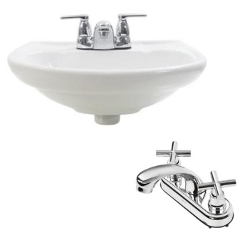 Combo de Lavabo Corona Civic Avant + Llave Mezcladora Dica 4