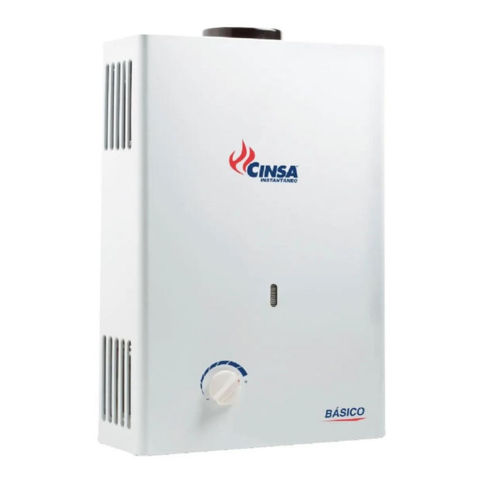 Calentador Instantáneo Cinsa CIN‑06 E Blanco – 6 L/min – Gas LP o Gas Natural