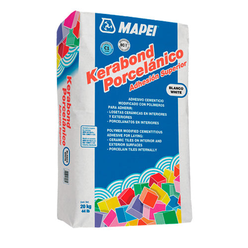 Adhesivo Kerabond Porcelánico Mapei Saco 20kg Color blanco