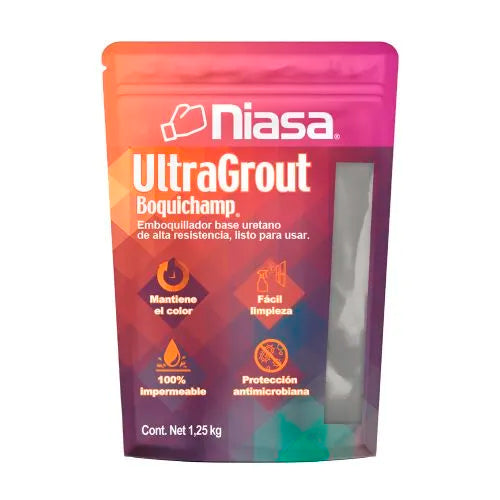 Boquichamp Ultragrout Niasa Bolsa 1.25kg Color negro