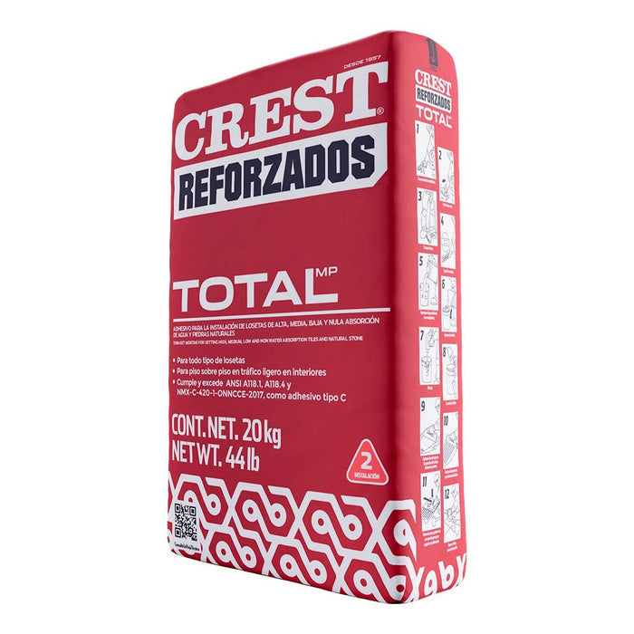 Pegazulejo Total Reforzado Crest Blanco de 20kg