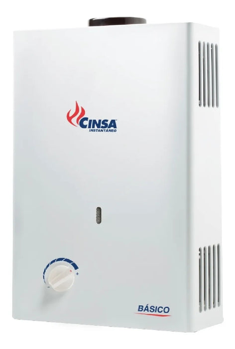 Calentador Instantáneo Cinsa CIN‑06 E Blanco – 6 L/min – Gas LP o Gas Natural