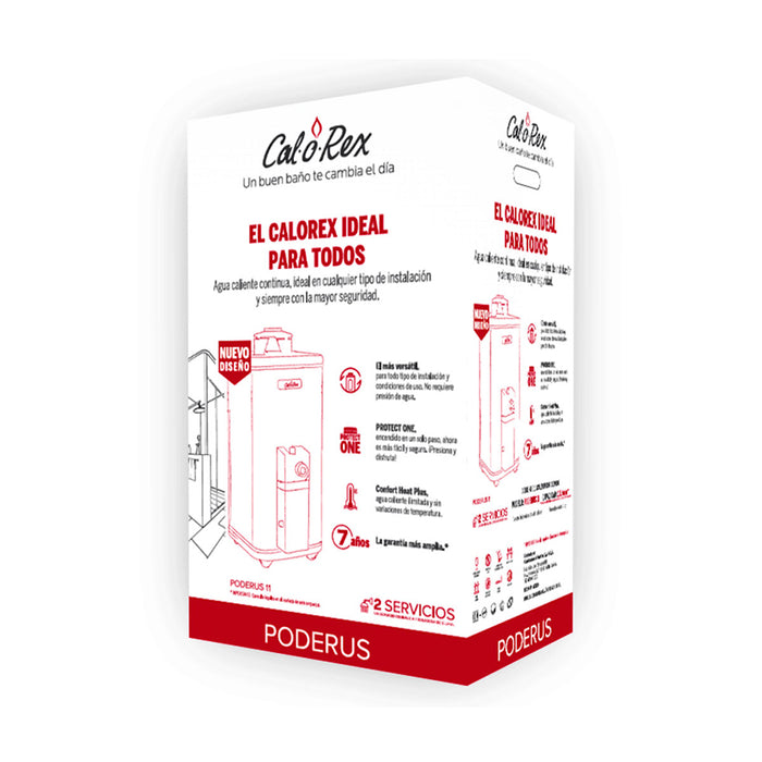 Calorex Boiler Calentador de Agua De Paso Para 2 Servicios Poderus 11