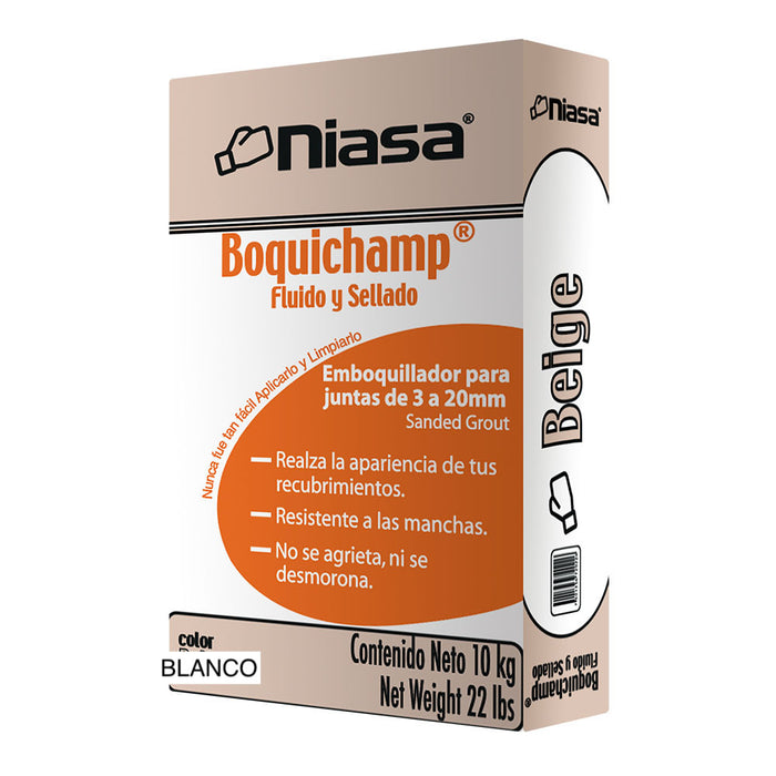 Boquilla Boquichamp NIASA Color Blanco Saco 10kg