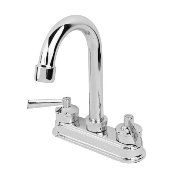 Kit Tarja de Acero Inoxidable Rugo 10-TB 38x38 cm + Mezcladora para Fregadero 24-BP