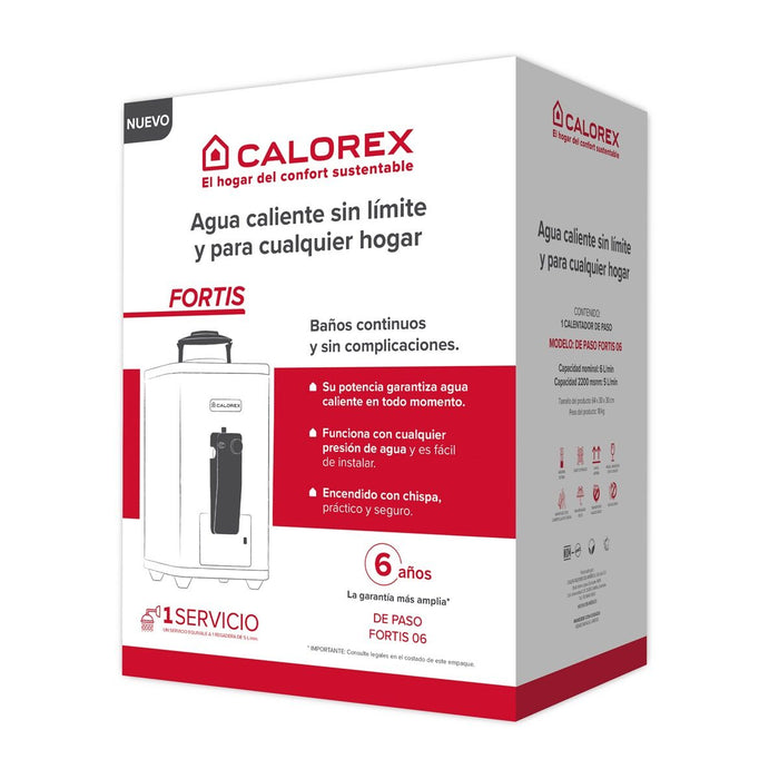 Calorex Fortis 06 calentador para 1 servicio