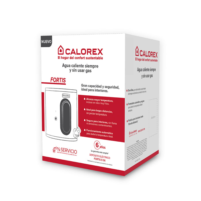 Calorex Boiler Calentador de Agua Deposito Electrico Fortis E 06 127V Para ½ Servicio