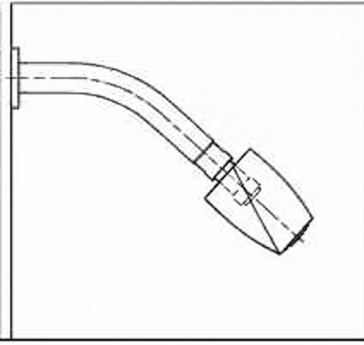 Regadera Urrea 2231B Arona Cromo con Brazo y Chapetón para Pared
