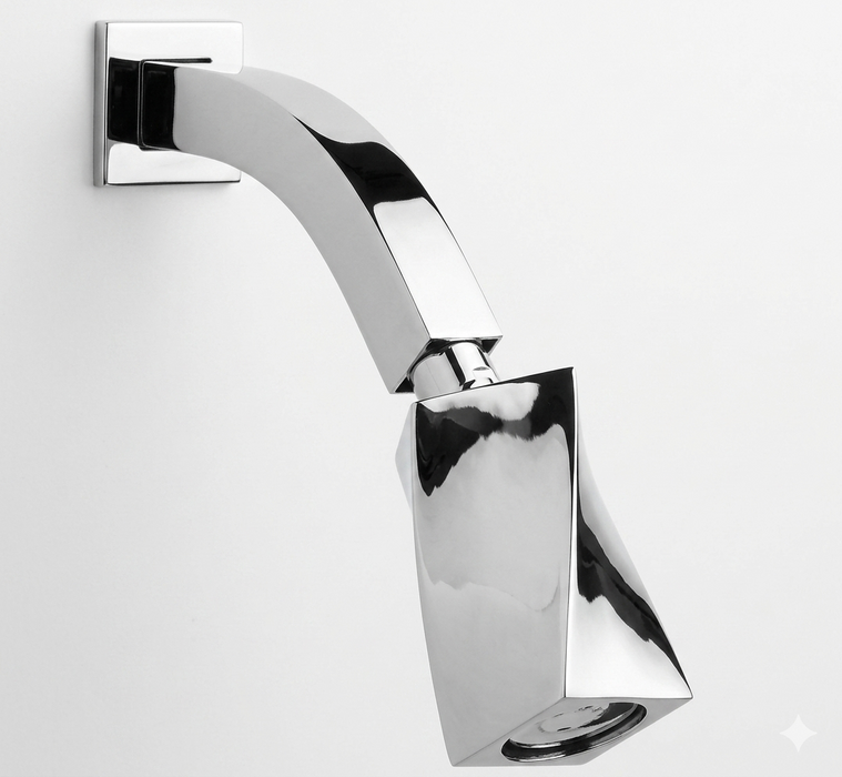 Regadera Urrea 2231B Arona Cromo con Brazo y Chapetón para Pared