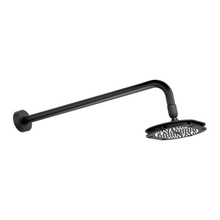 Regadera Helvex H-3005-TR035-EB/CR Premier Plato Ancho Ébano/Cromo con Brazo y Chapetón