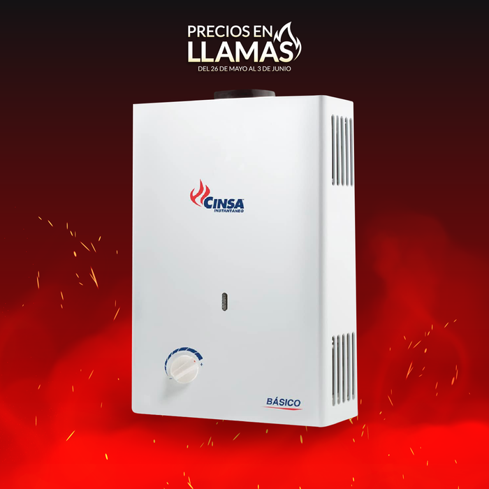 Cinsa Boiler Calentador de Paso Instantáneo Para 1 Servicio CIN-06E