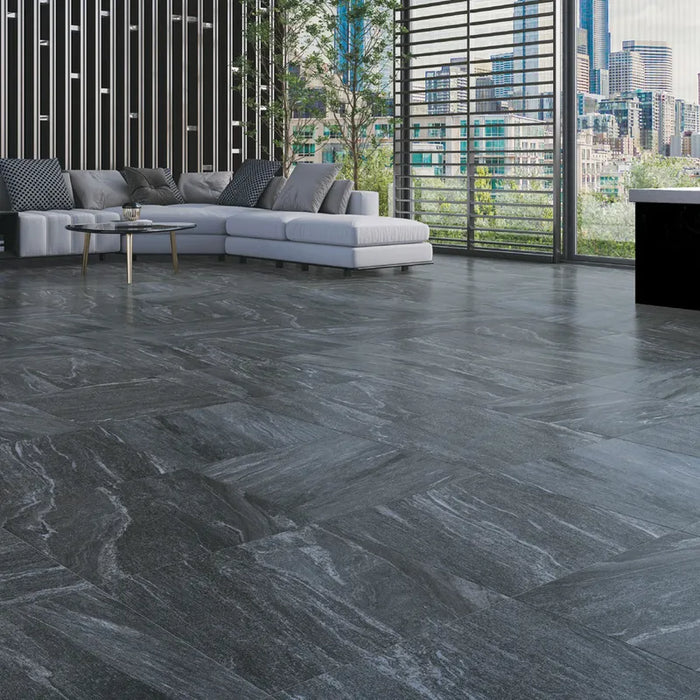 Piso Stratto Black Modelo ZS38, 60.5 x 60.5 cm