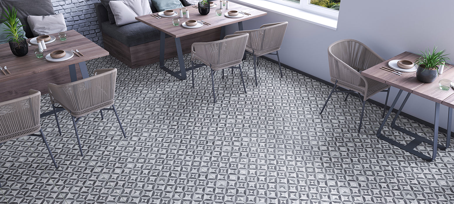 Daltile Piso Kalei Dot Caja (2.11268) 37x37cm Color Negro Modelo ZKL8