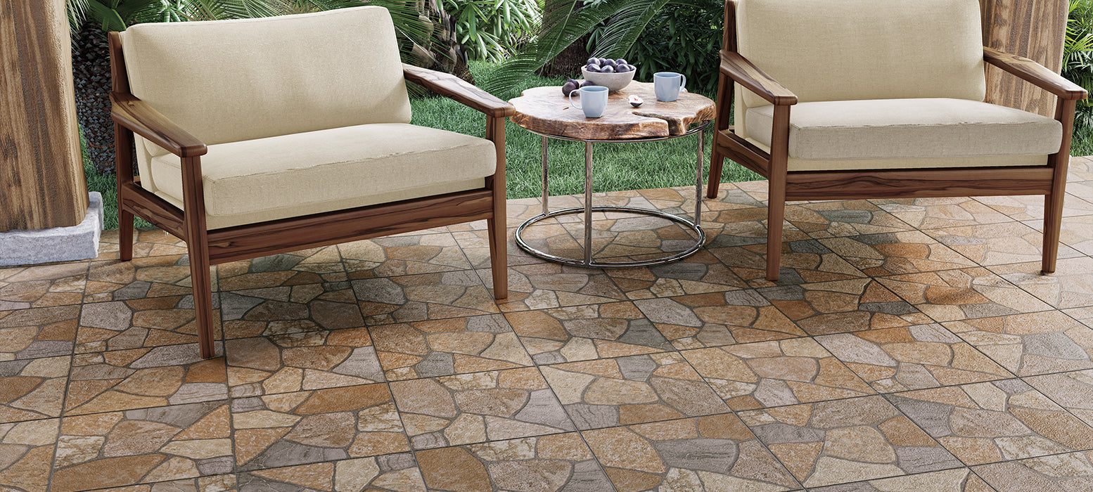 Daltile Piso Patio Terraza Caja(2.11268)37x37cm Color OCRE Modelo ZPT3