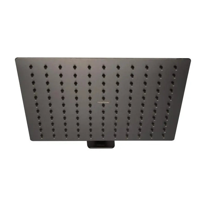 Regadera Tecnobath Cuadrada Con Brazo Tb42.902gm Gun Metal