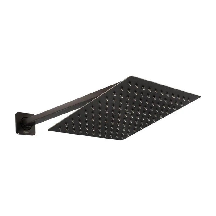 Regadera Tecnobath Cuadrada Con Brazo Tb42.902gm Gun Metal