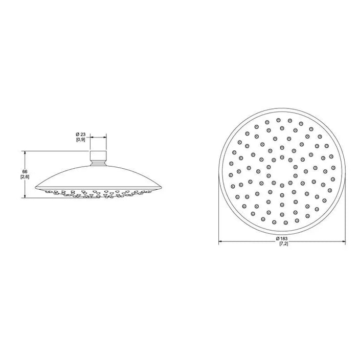 Regadera Helvex de Plato H-3004 Cromo