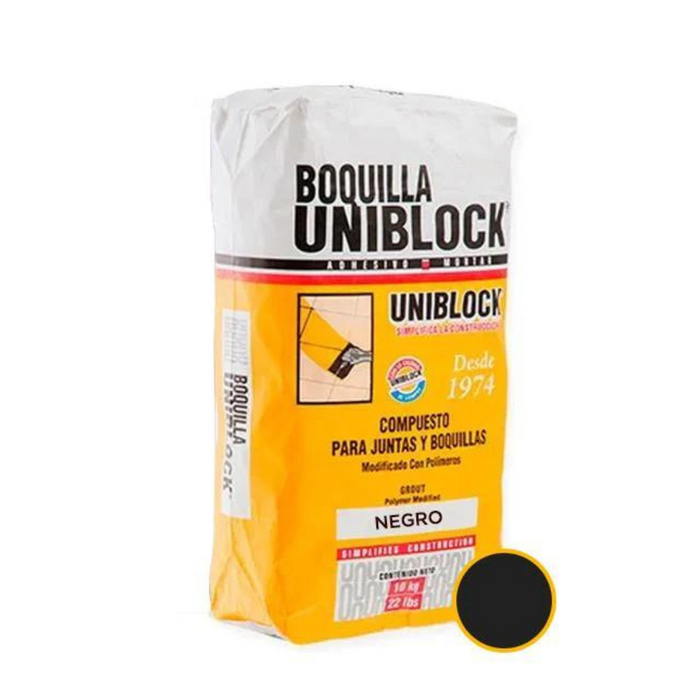 Boquilla Con Arena Uniblock | Color Negro | Saco de 10 kg